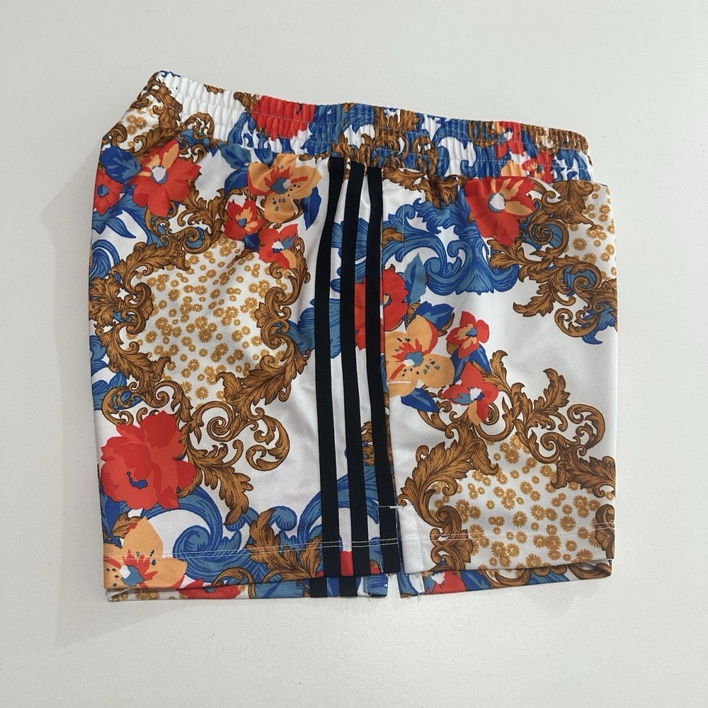 Adidas Her Studio London Floral Shorts Baroque Trefoil 3 Stripes Women's Small - Picture 10 of 11